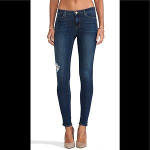 J brand mid rise skinny distressed iquantum jeans